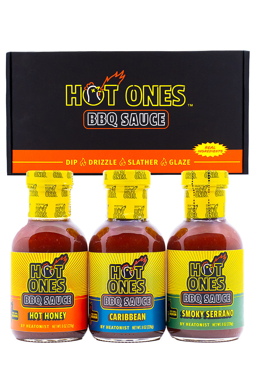 Hot Ones BBQ Trio Pack (Hot Honey / Caribbean / Smoked Serrano) H0