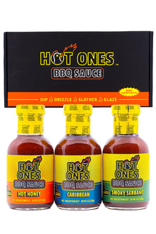 Hot Ones BBQ Trio Pack (Hot Honey / Caribbean / Smoked Serrano) H0