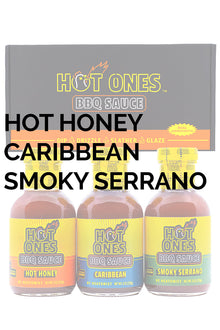Hot Ones BBQ Trio Pack (Hot Honey / Caribbean / Smoked Serrano) C7
